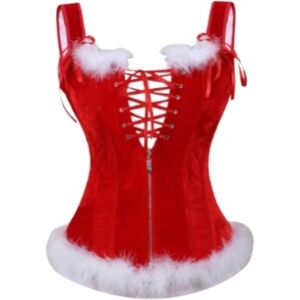 Women’s Plus Size Christmas Santa Inspired Corset Top